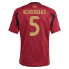 Original Trikotsatz Belgien Vertonghen 5 Heimtrikot EURO 2024 Für Kinder